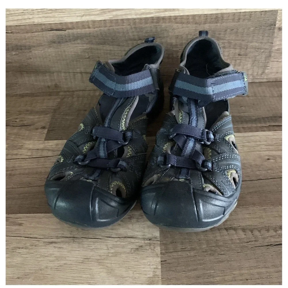Merrell Hydro Hiker Sport Water‎ Sandals Youth Boys Size 3 Navy Green MC53375